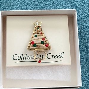 Coldwater Creek new Christmas tree pin